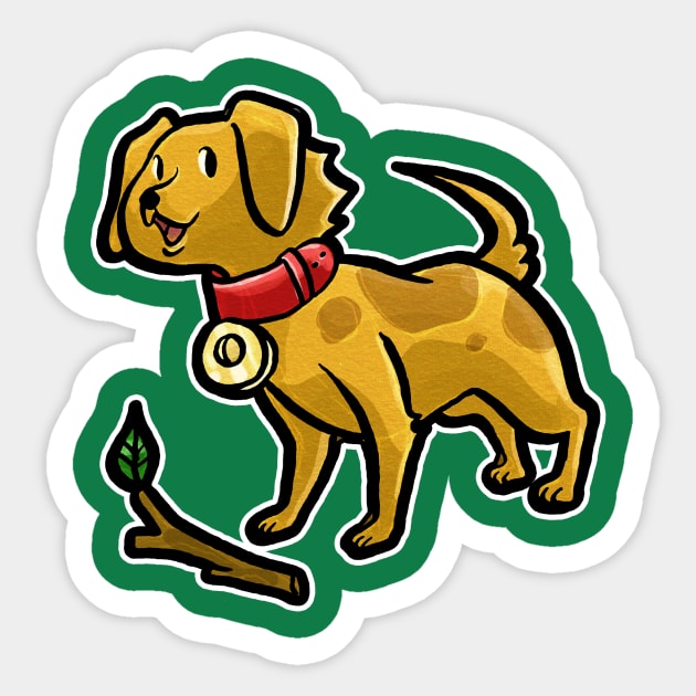 Dog Playing Fetch Sticker by saradaboru